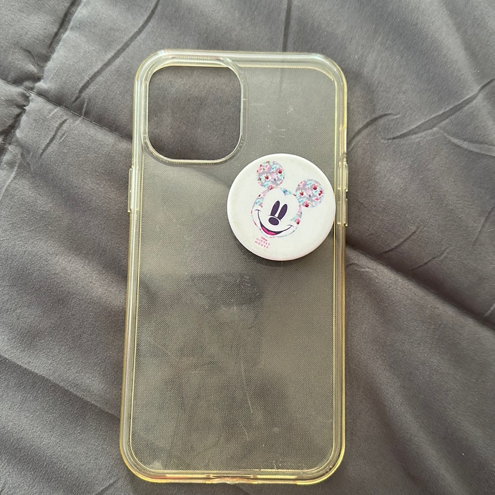 IPhone 14 max clear case with Mickey pop